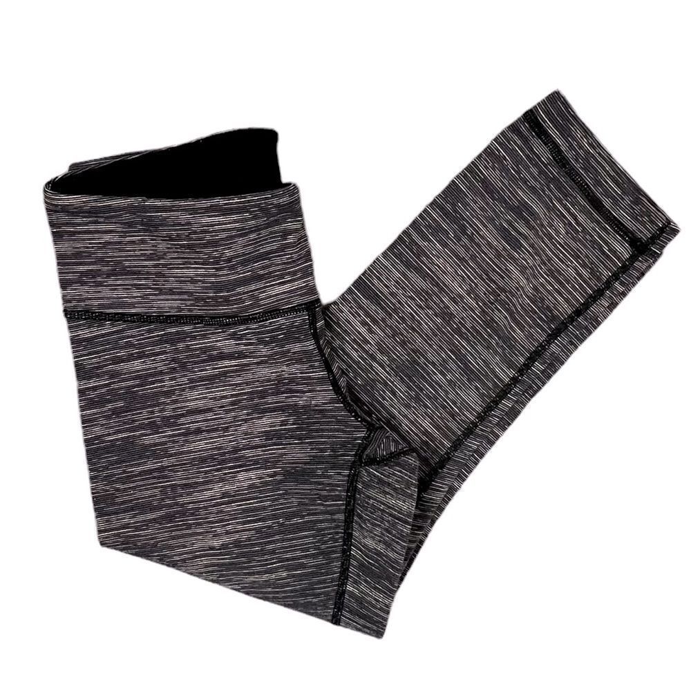 LULULEMON WOMENS/GIRLS STRETCH/YOGA PANTS SIZE 6 GRAY/DARK GRAY BLEND